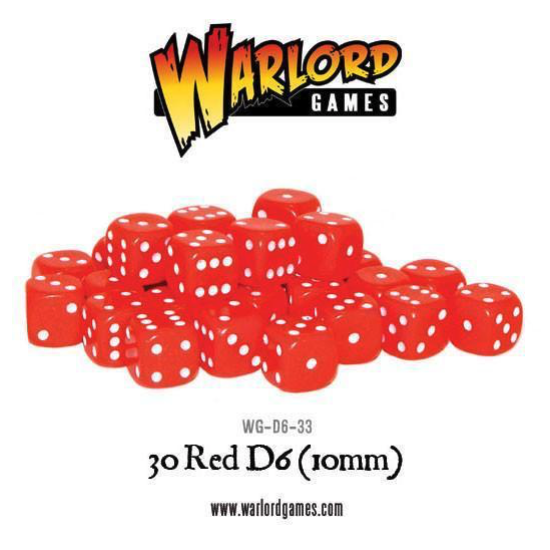 Spot Dice - 30 * 10mm dice (red)